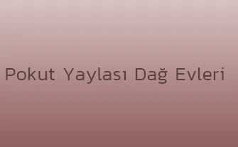 Pokut Yaylası Dağ Evleri